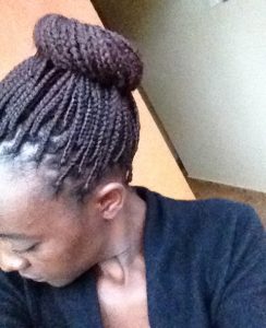 Protective styling with small braids